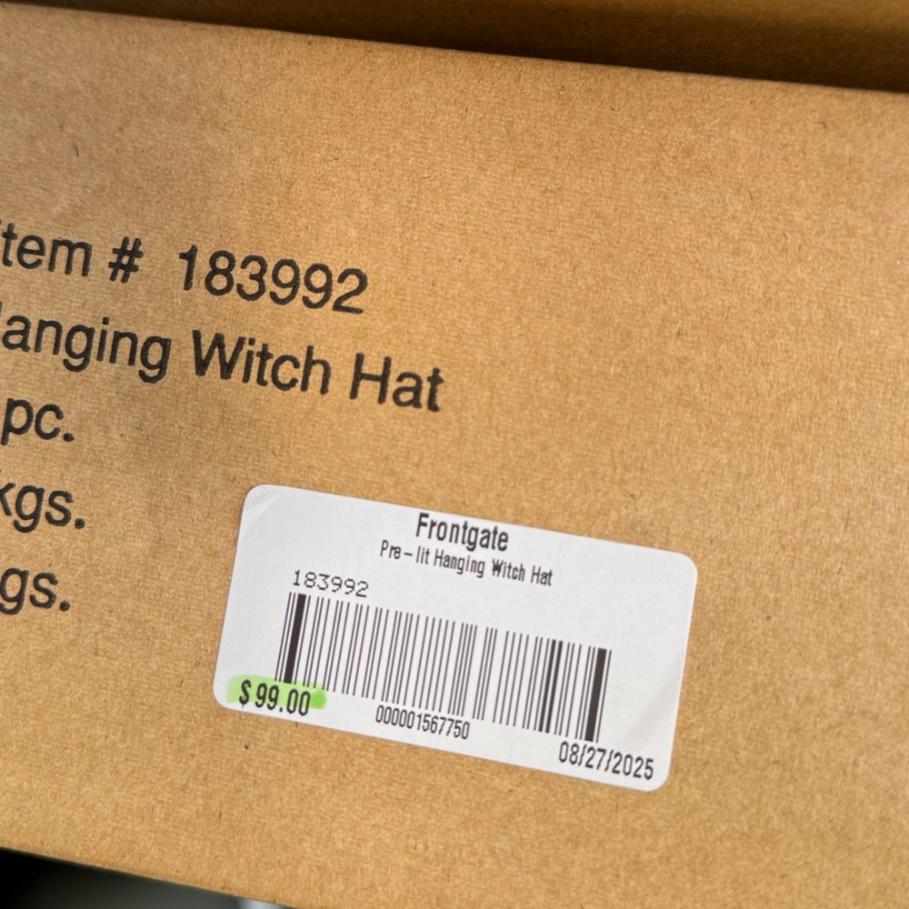 Frontgate Pre-lit Black Witch Hat - NWT - Picture 15 of 15